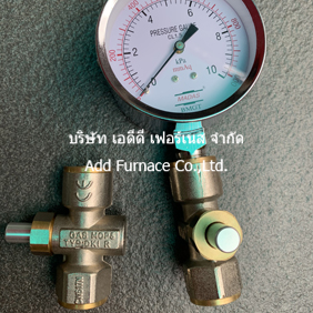 Pressure Gauge With Push Button Valve 3/8